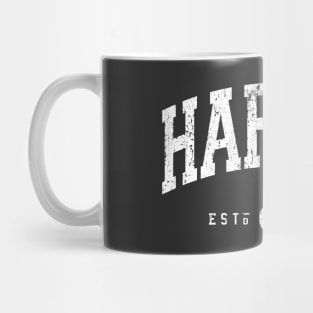 Harlem NY Arch Distressed, White Retro Print Mug